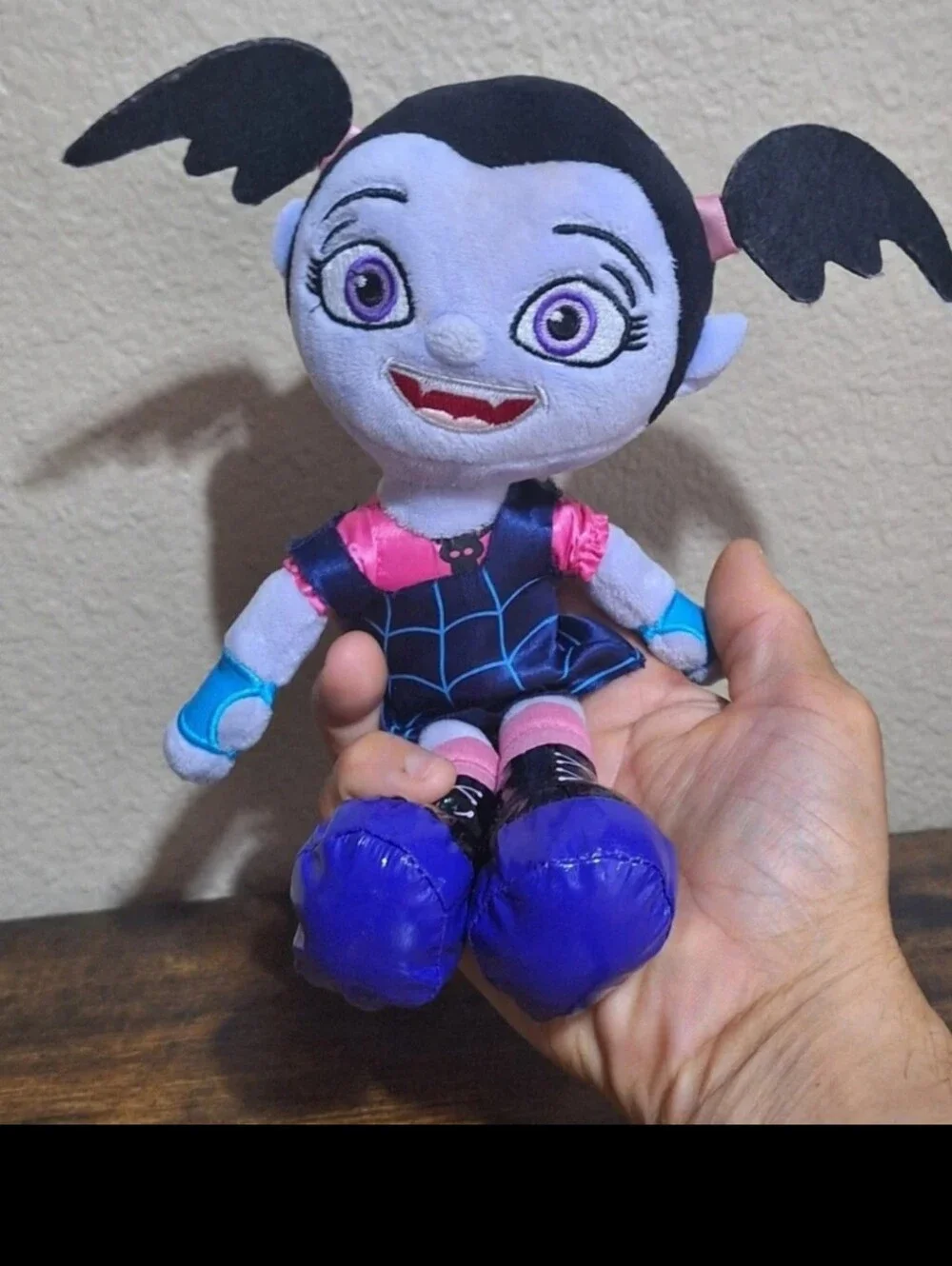 Cute Disney Junior VAMPIRINA Dressed As A Rocker 11” Soft Plush Doll.